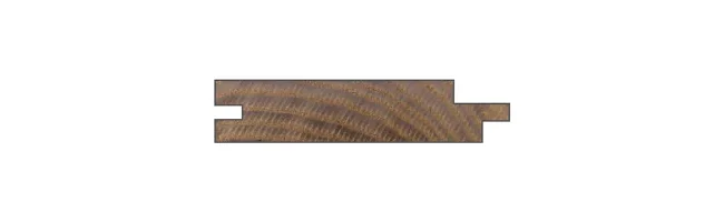 Deska na boazerię thermo sosna — profil FAZA, rysunek przekroju