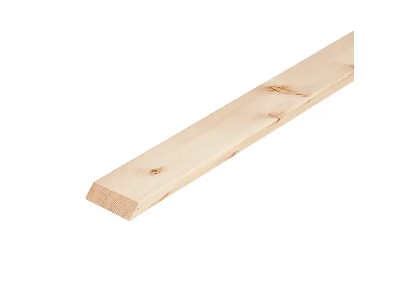 Deska elewacyjna z modrzewia syberyjskiego, profil romb 24×68 mm — węższa listwa rombowa, zdjęcie produktowe na białym tle