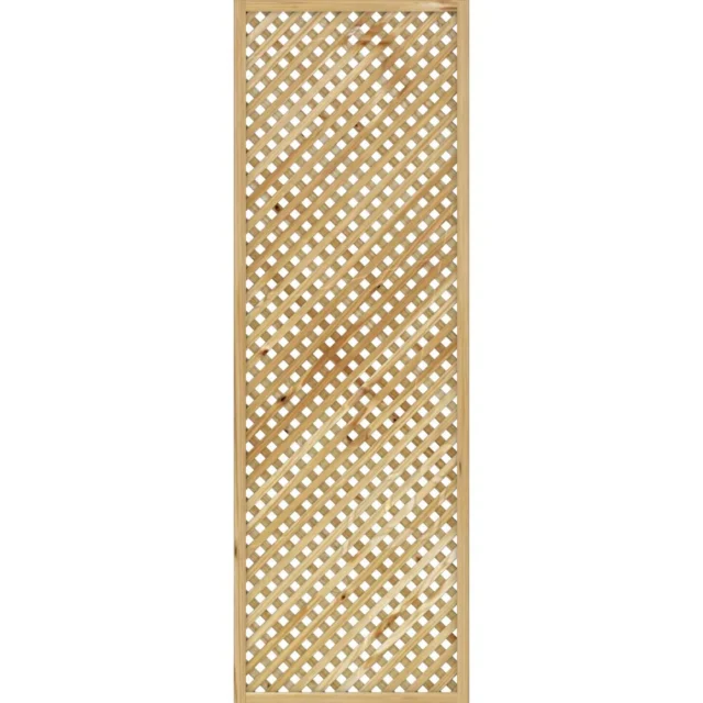Krata Java o wymiarach 60×180 cm, listwy ułożone ukośnie w drewnianej ramie