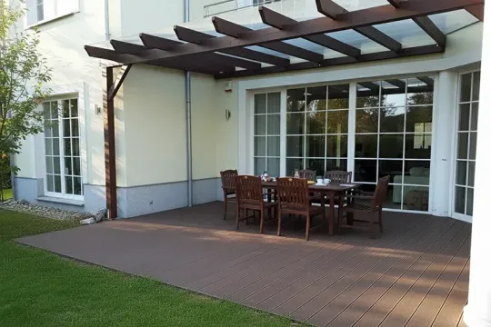 Taras z kompozytu GAMRAT w kolorze ciemny brąz  wizualizacja
