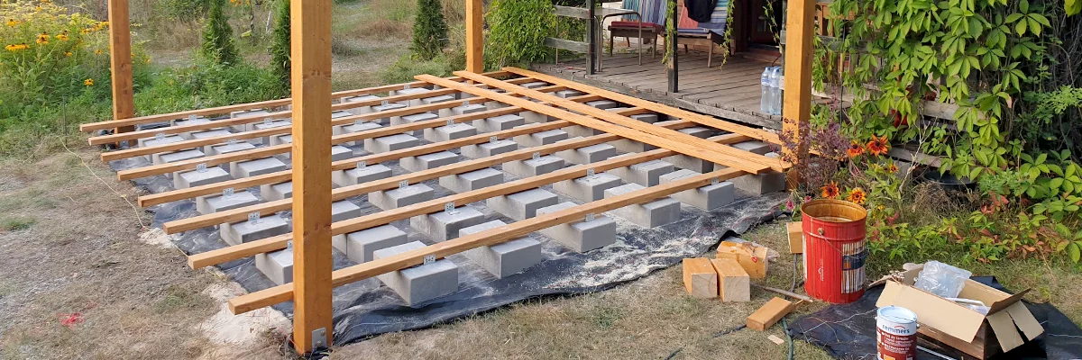 Budowa tarasu na bloczkach betonowych Budowa tarasu na bloczkach betonowych