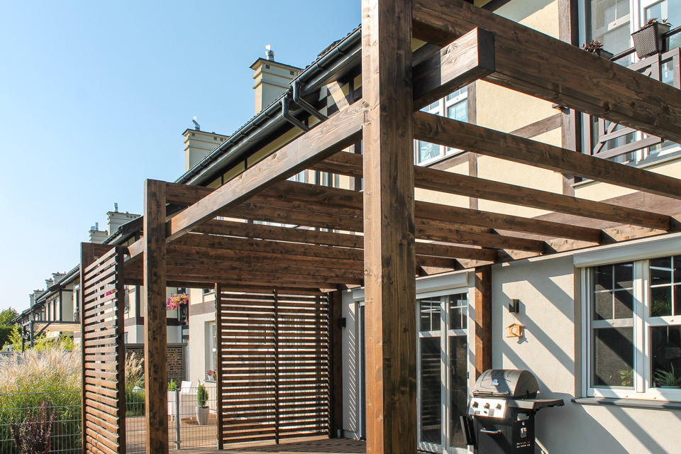 Pergola z drewna klejonego BSH Pergola z drewna klejonego BSH